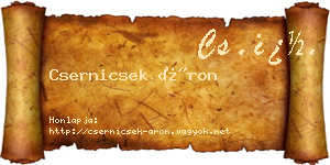 Csernicsek Áron névjegykártya